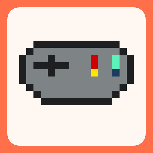 Pixel art game night template on a 32×32 grid