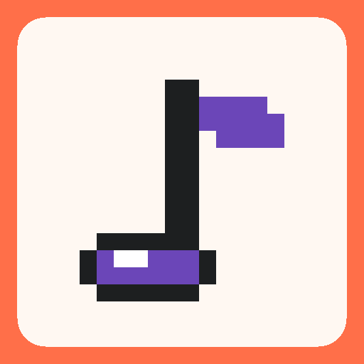 Pixel art music note template on a 32×32 grid