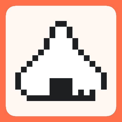 Pixel art onigiri template on a 32×32 grid