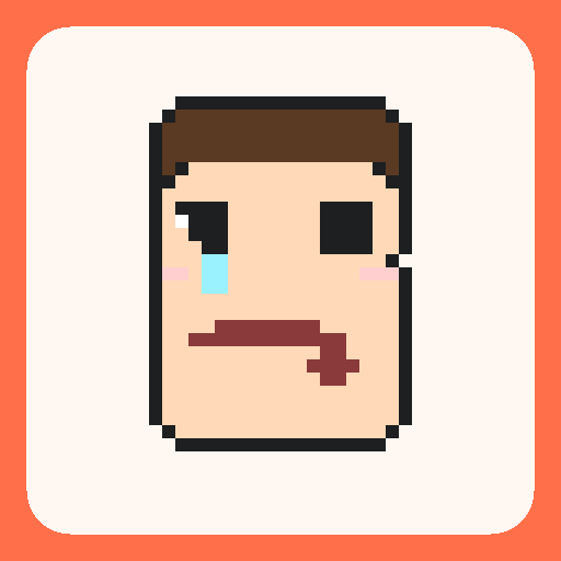 Pixel art tiny tears template on a 32×32 grid